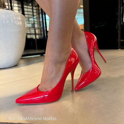 Scarpin Stiletto Marie Vermelho Verniz