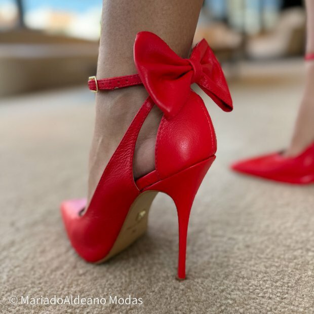 Scarpin Stiletto Antonella Vermelho Tomato Couro