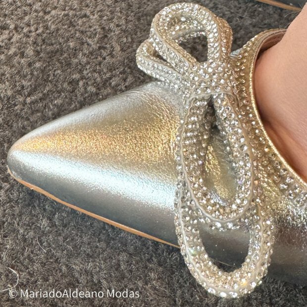 Scarpin Stiletto Maria Valentina Metalizado Prata Scarpin Stiletto Maria Valentina Metalizado Prata