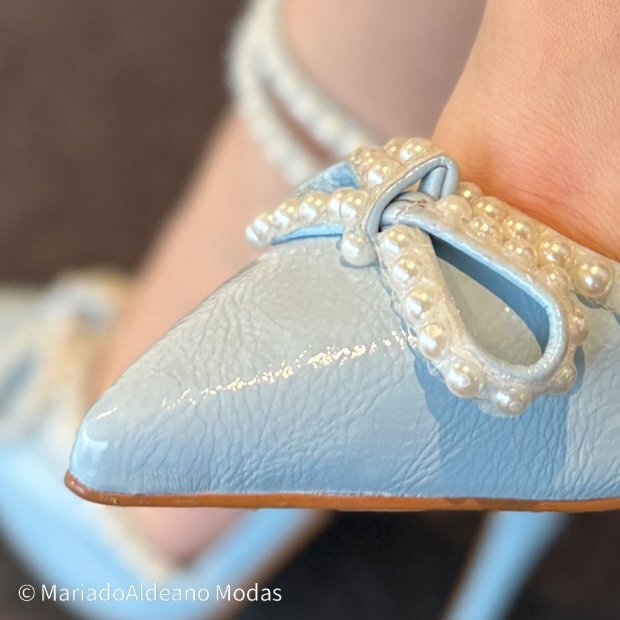 Scarpin Stiletto Tatiana Azul Verniz Show